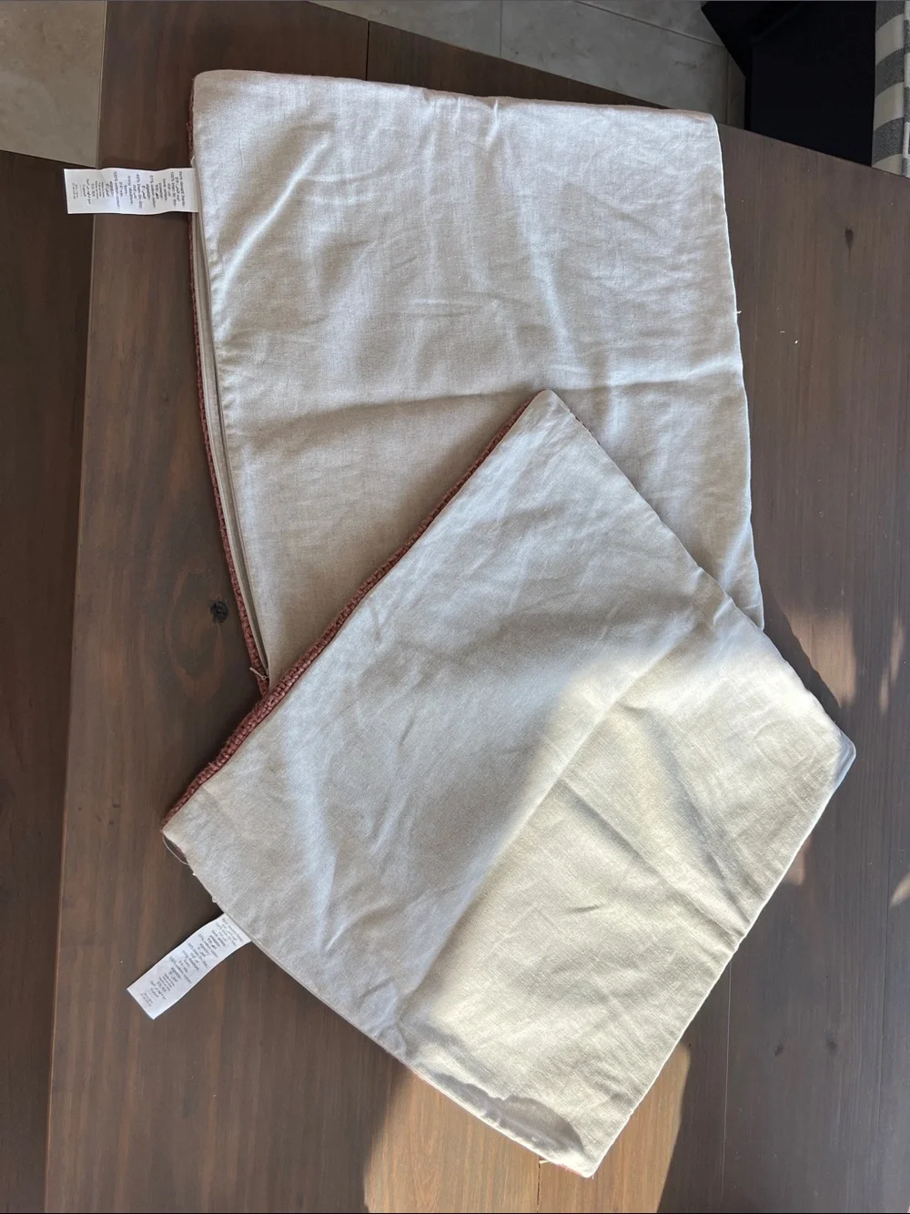 Pottery Barn Dusty Rose 20x20 pillow covers